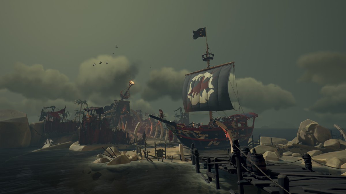 Silly screenshot I took today with my crew 🏴‍☠️🦈
#SoTShot <a href="/SeaOfThieves/">Sea of Thieves</a>