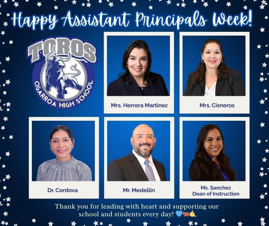 PTECHLisd's tweet photo. Happy Assistant Principals Week to our incredible school leaders! Thank you for leading with heart in serving our students and school community. Your dedication inspires change, supports growth, and drives results every day. Our TORO family is blessed to have you! https://t.co/XlJk5cQjll