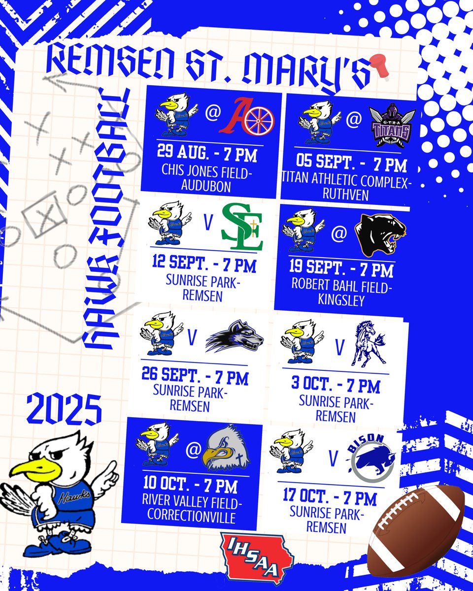 Looking forward to seeing all of our fans in 132 days as a kickoff another season of Hawk Football!