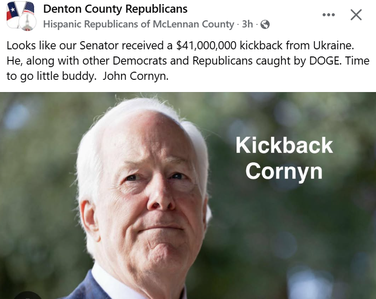 MomCat99580359's tweet photo. #ResignCornyn  @JohnCornyn https://t.co/9q5aokpWl3