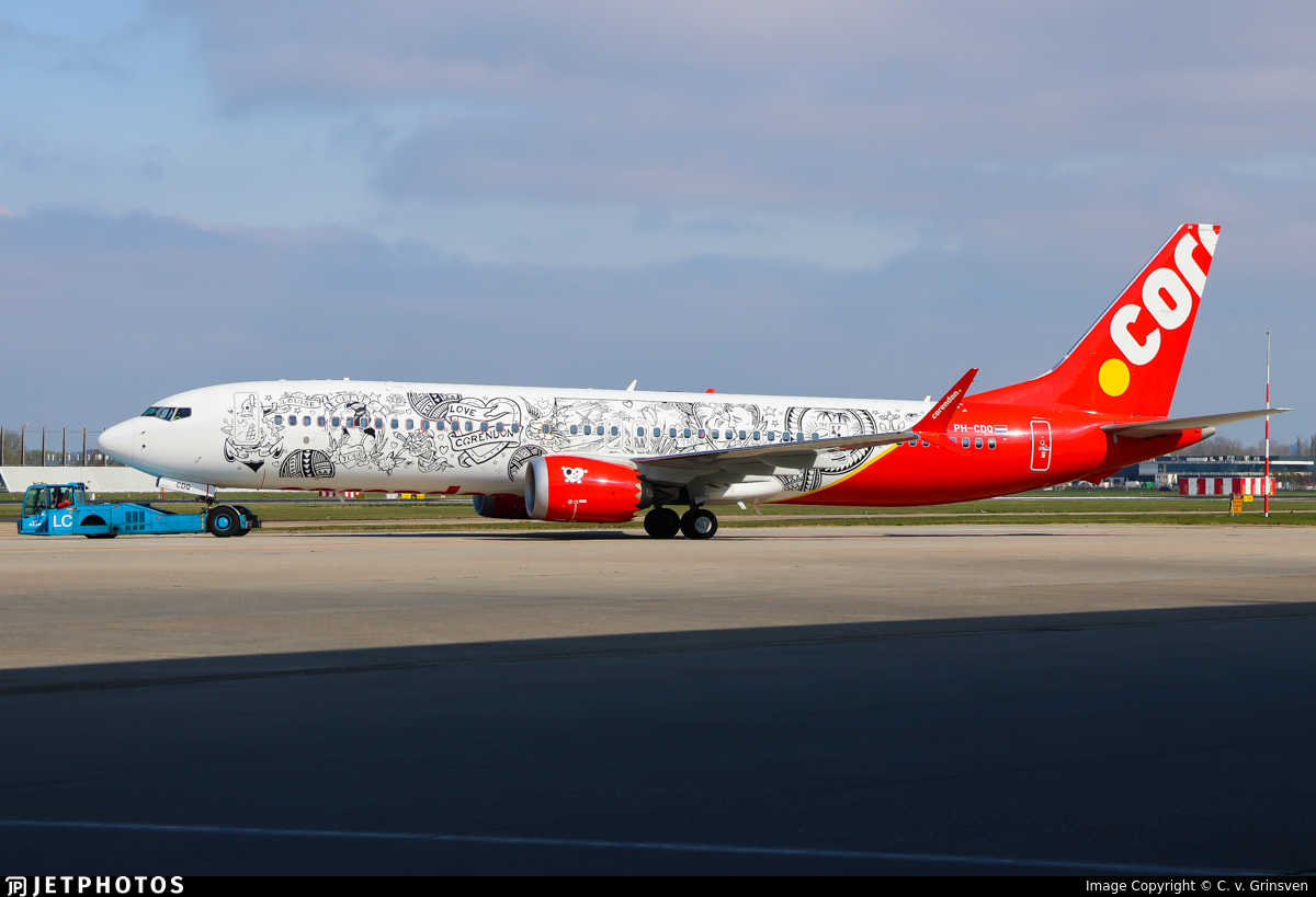 JetPhotos's tweet photo. A new special livery for Corendon Dutch Airlines on this 737-9 MAX to celebrate the airline’s 25th anniversary. https://t.co/DetMrJLnAT © C. v. Grinsven https://t.co/HY6xyA0QYi