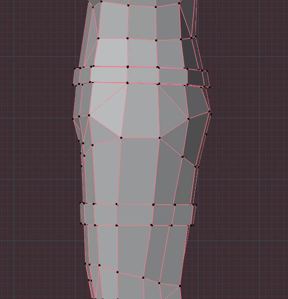 spicy_tators's tweet photo. I'm a beginner 3d modeler, and I'm having issues with trying to create  low-poly legs that don't clip into itself when twisting and bending with the pelvis/thigh joints. If anyone has any tips on how to create good/basic topology for it, that would be nice #blender #b3d #3dart https://t.co/kqSPl556VH