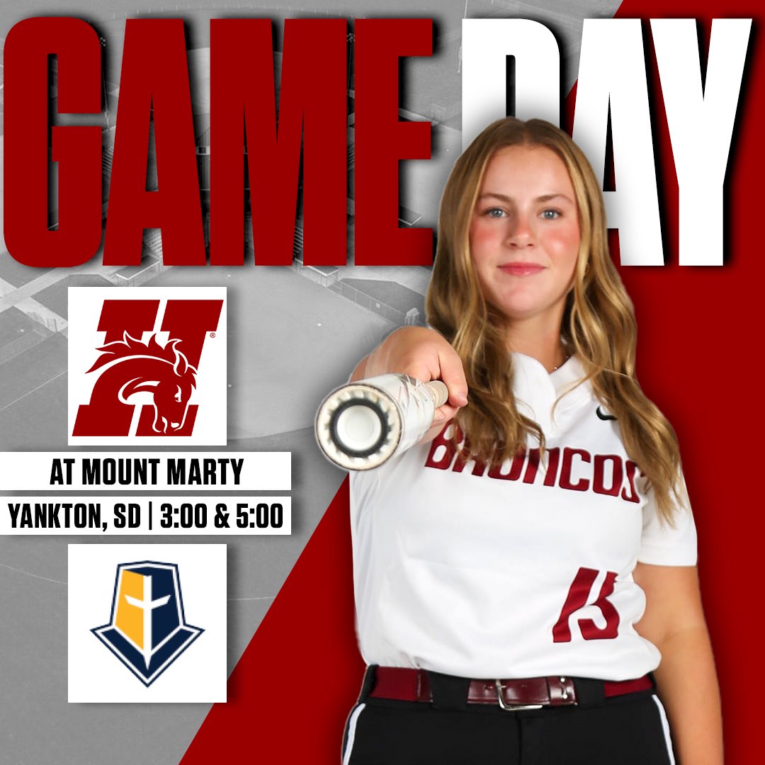 HCBroncoSB's tweet photo. IT’S GAME DAY!!
We are up in Yankton for today’s doubleheader with Mount Marty!
📺: https://t.co/l2y6E1B2XT
📊: https://t.co/qEDGAgZdli
📊: https://t.co/8p9H74i2Zc
#GDTBAB https://t.co/6g2uExZ3bE