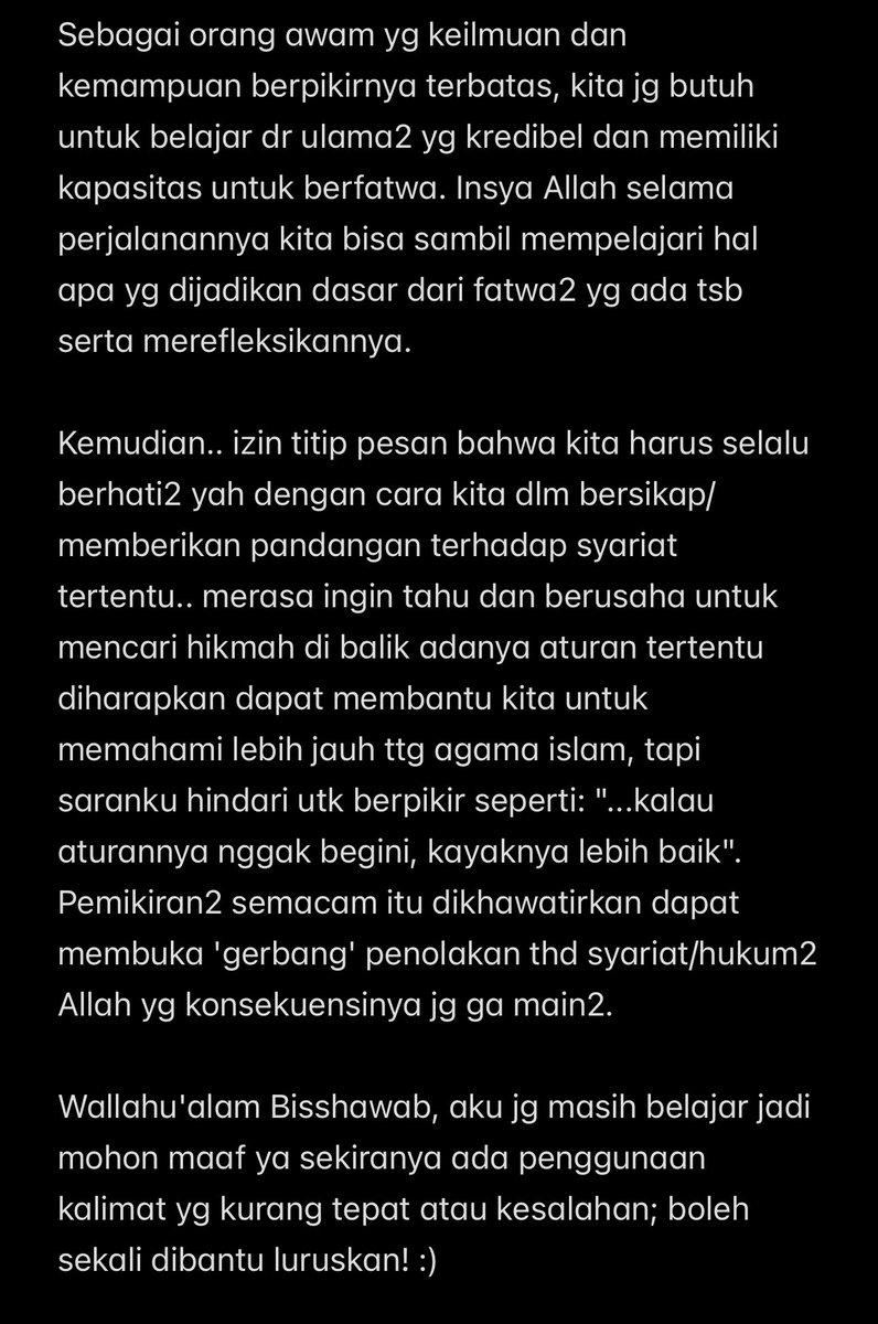 samararoora's tweet photo. @farmashe Assalamu'alaikum wr wb Kak, izin berpendapat yaa! :) menurutku, segala sesuatu yg diatur dalam syariat islam itu insya Allah selalu ada hikmahnya.. termasuk kenapa makan dan minum bukan jadi hal pembatal wudhu. Lanjutannya aku izin kirimkan dlm bentuk screenshot ya.. https://t.co/8XHGm0xaUA