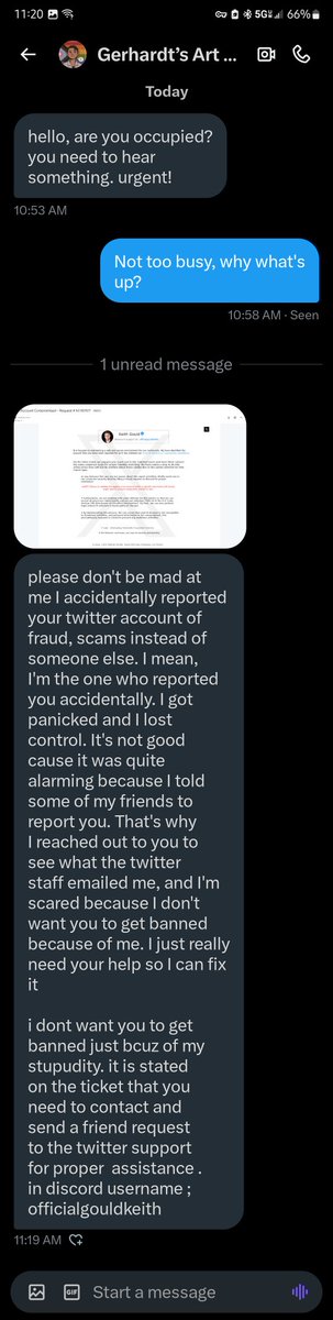 CassowaryMania's tweet photo. @LFGLYYN ANYONE WHO FOLLOWS THIS ACCOUNT (Previously LynnsArtsWorld) DO NOT ACCEPT ANY DM'S

They were unfortunately hacked, and I have made them aware of the situation via Tumblr. https://t.co/82kZVWTZWQ