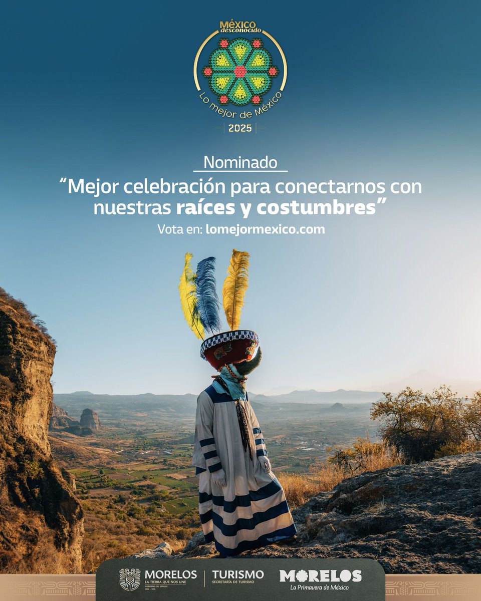 Finanzas_Mor's tweet photo. Morelos puede ganar el reconocimiento “Lo Mejor de México 2025”, otorgado por México Desconocido a los destinos turísticos más especiales del país. 

Ingresa a https://t.co/wYZAVHVNCo, regístrate y vota por Morelos . 

#LaTierraQueNosUne https://t.co/PKm3YZJrRm