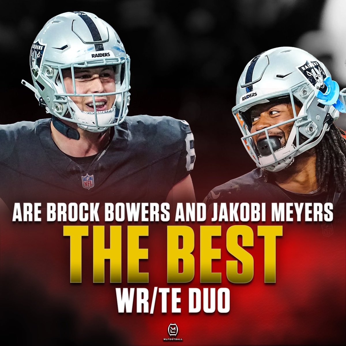 QUESTION: Are #Raiders stars Brock Bowers and Jakobi Meyers the best wide receiver/tight end duo in the #NFL…?