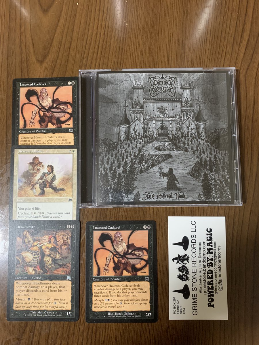 TypeEvil's tweet image. Dimmu Borgirのパロディバンド、Dimmu Bongir『Dark Medieval Hash』が届きました。まだ聴いてません。
なんか、Magic the Gatheringのカードが付いてきました。