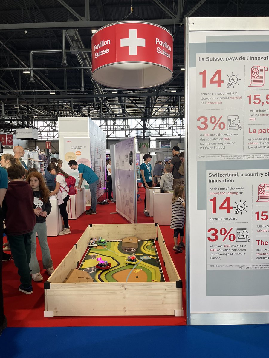 EPFL_SPS's tweet image. Nous sommes heureux de promouvoir les sciences, la créativité et les développements technologiques sur le Pavillon Suisse @Inventions_GVA en compagnie de nos collègues @SipWestEPFL