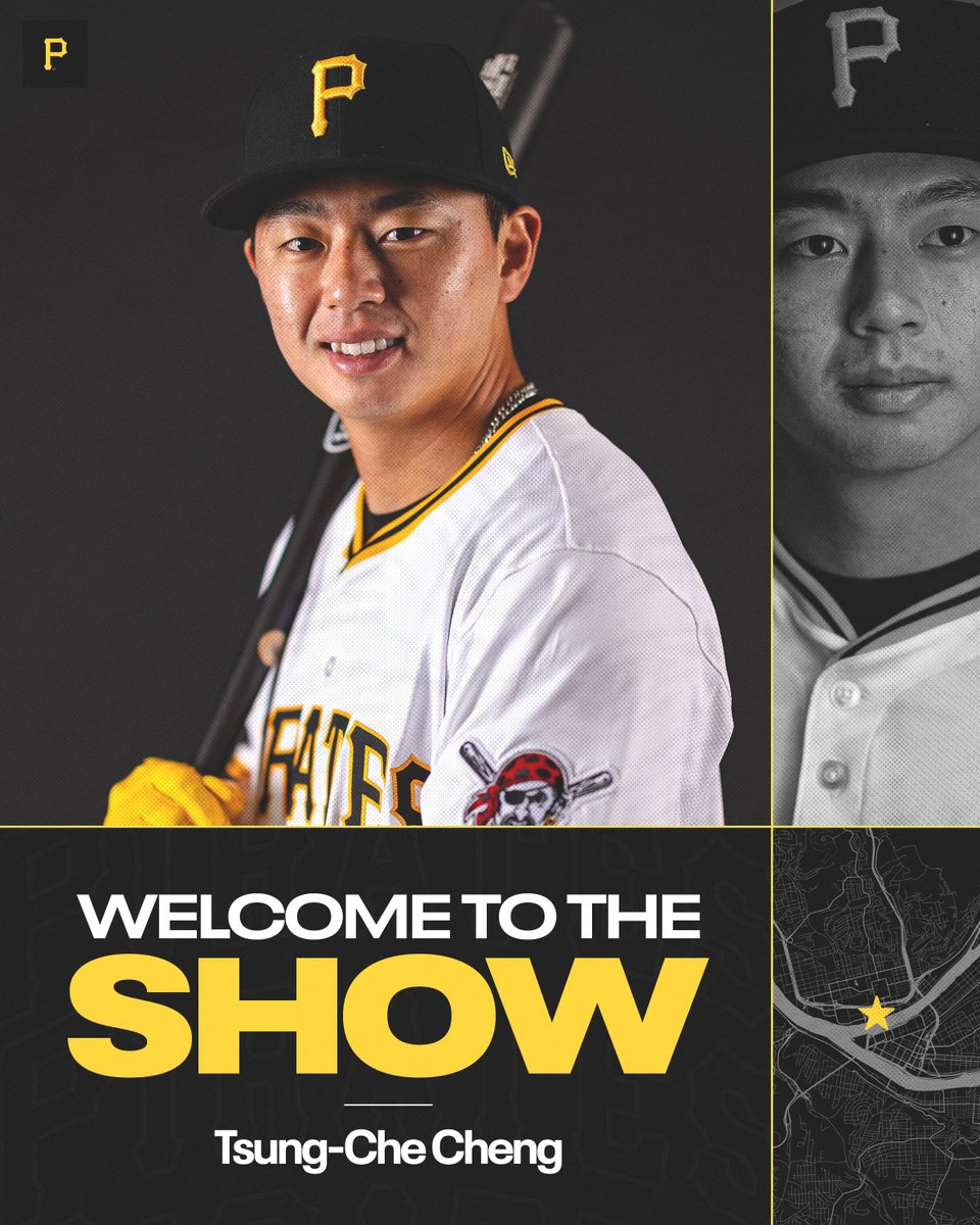 Pirates's tweet photo. Welcome to the Show, Tsung-Che Cheng! 👏 https://t.co/AqNF6lcz4w