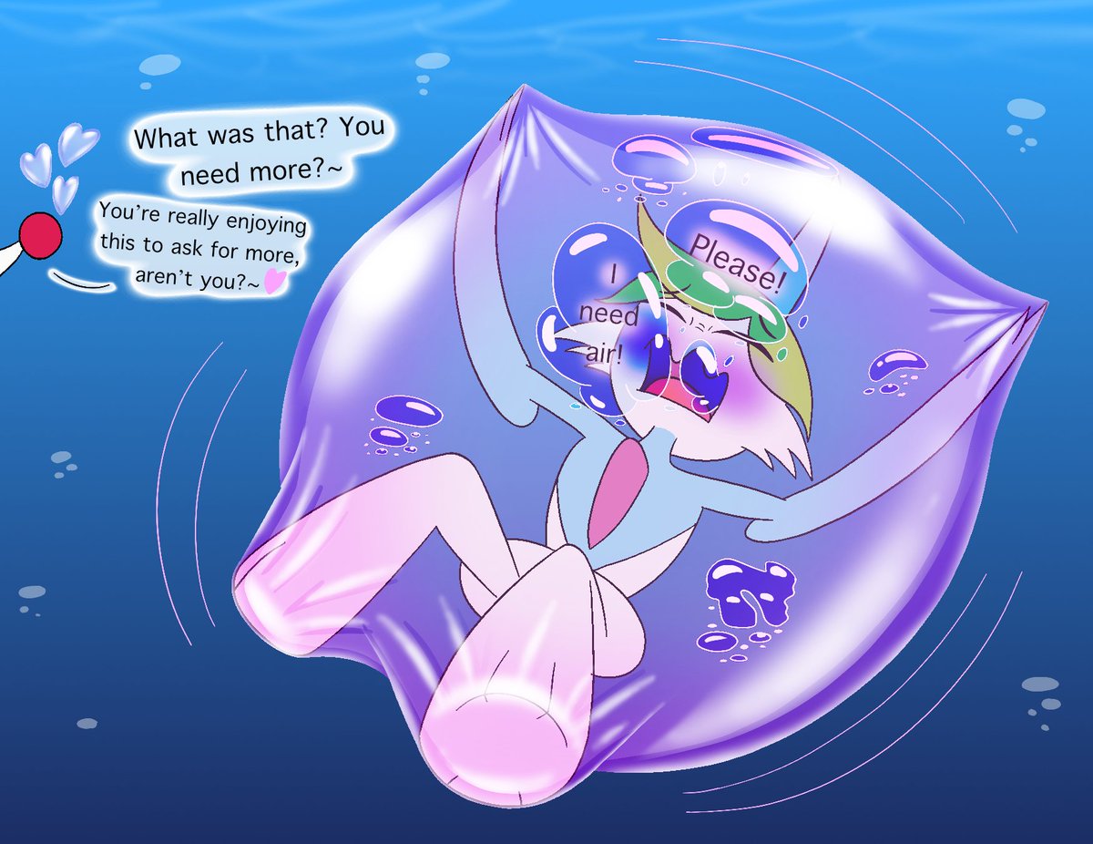 BladeDragoon_AD's tweet photo. Here's a filler picture of Blade getting caught in yet another bubbly trap. This time by the flippers of a certain character...~

Seems like whoever's keeping him in the bubble is really enjoying the teasing~ Don't worry though, said character will make sure he's okay! https://t.co/DETgwDpmfz