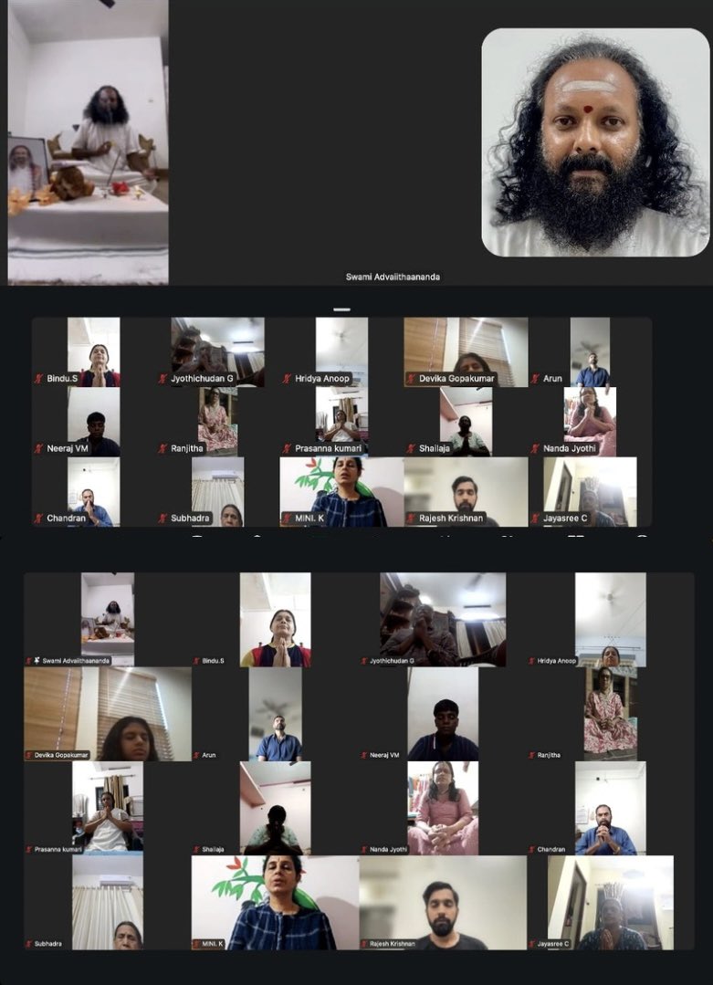 JGDSwamiji's tweet photo. @ArtofLiving ’s #SahajSamadhiDhyanYoga online program started this evening.

#ArtofLiving #Meditation #InnerPeace #SahajSamadhi #OnlineProgram #StressFree https://t.co/aB3nLkVSIU