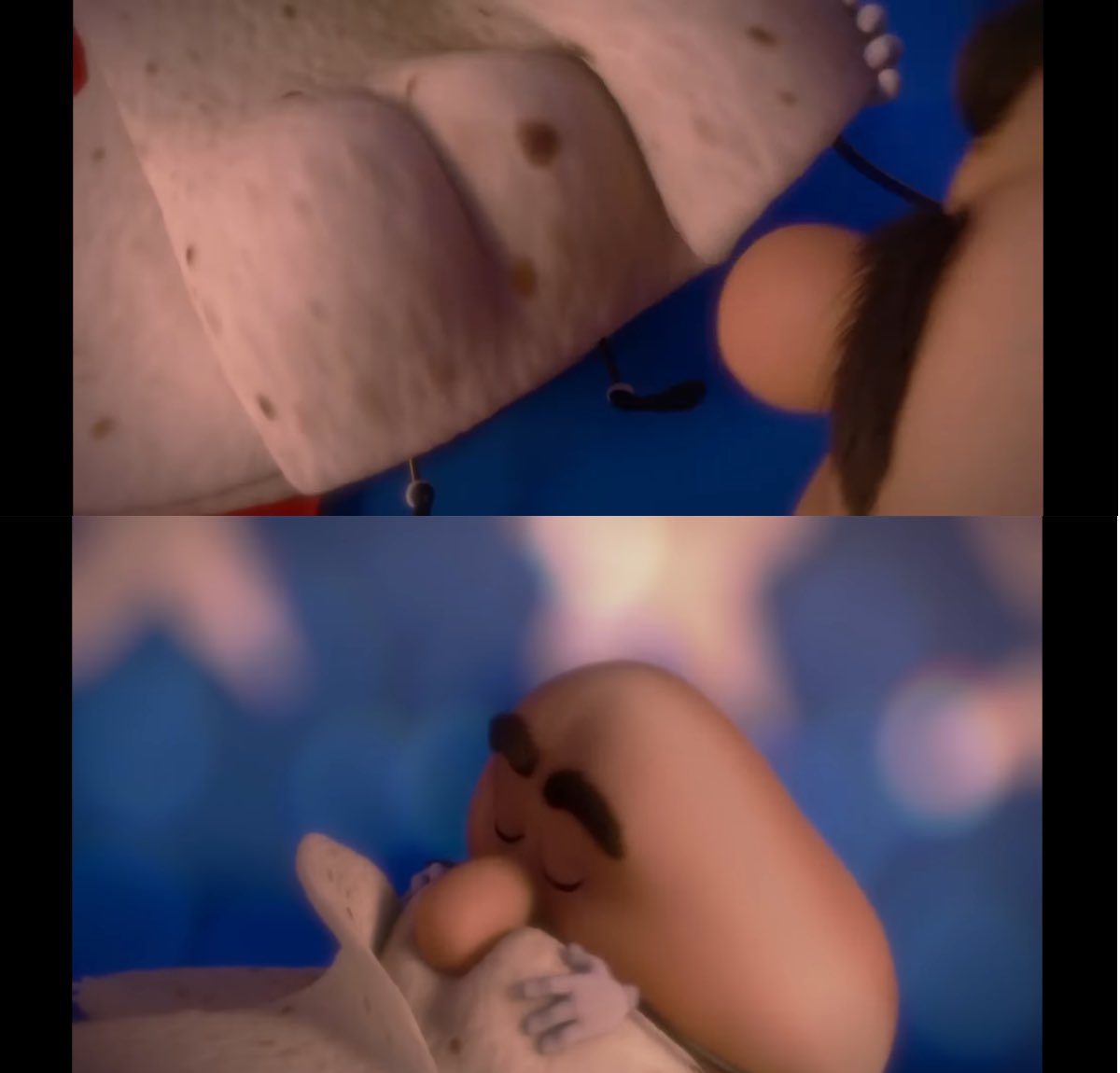 很想找个屁股抱住来睡觉 一开裤子就看到又翘又大又多肉的屁股 可以用舔帮他屁股按摩 再“呸”一声 把口水吐在他的屁股沟