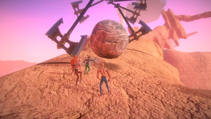 高難度岩運びACT続編『Pushing it! Together - Sisyphus Co-op』Steamでリリース-今度は4人で山頂を目指せ!仲間と一緒なら希望も怒りも分かち合える? 