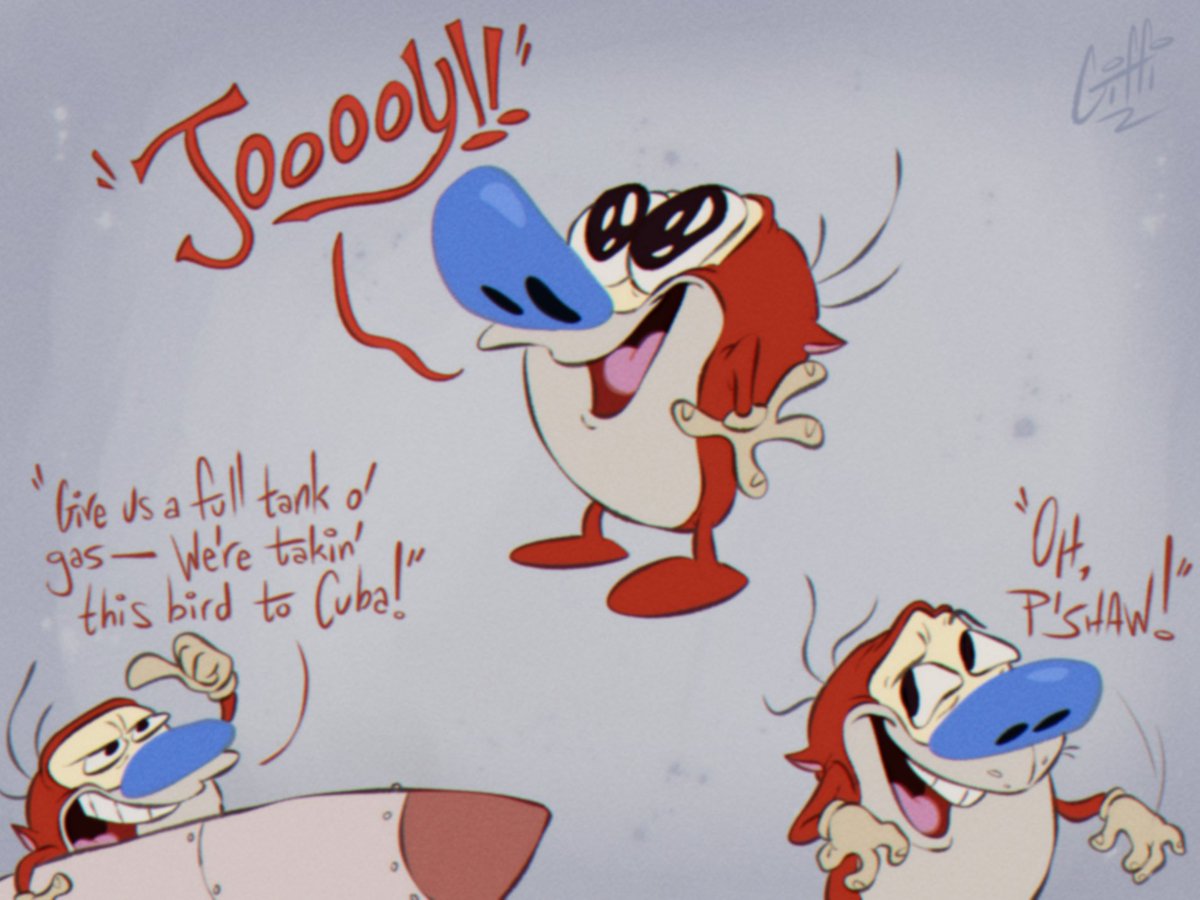 GiffiToonCo's tweet image. My favorite dimwitted but lovable cat :))
#RenAndStimpy #Stimpy