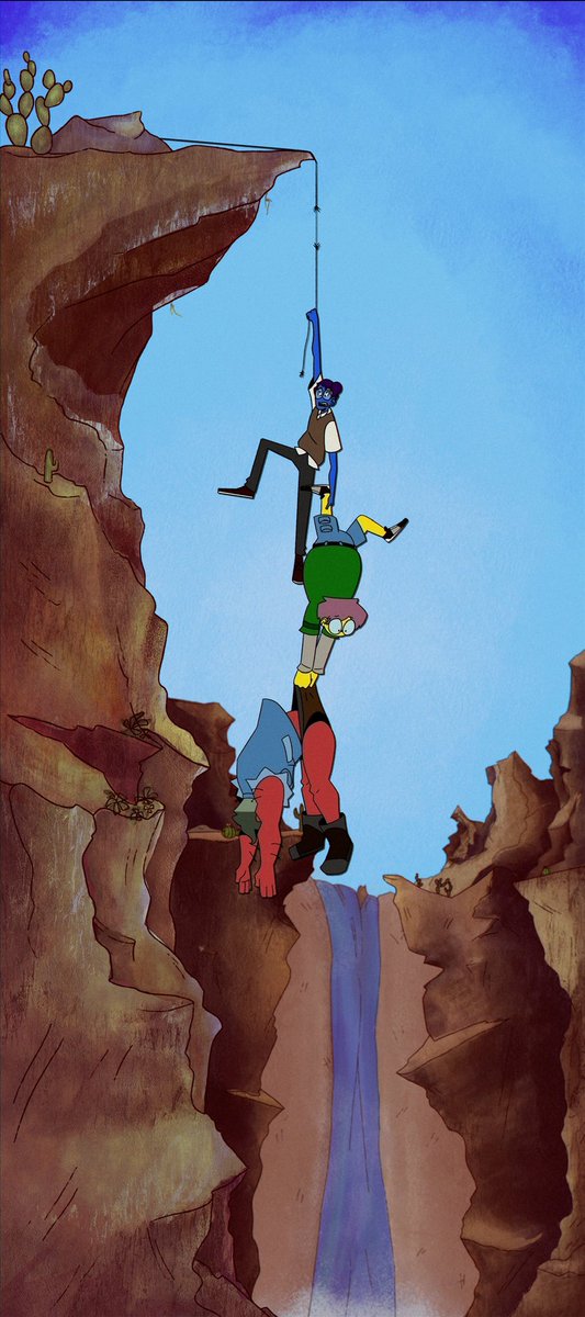 TeasrTrailrFilm's tweet photo. #TEASERTRAILERFunFact #917:
The cliff scene in TEASER TRAILER was drawn, animated, and composited to resemble an old “Looney Tunes” cartoon. https://t.co/VQYv7Hupnm