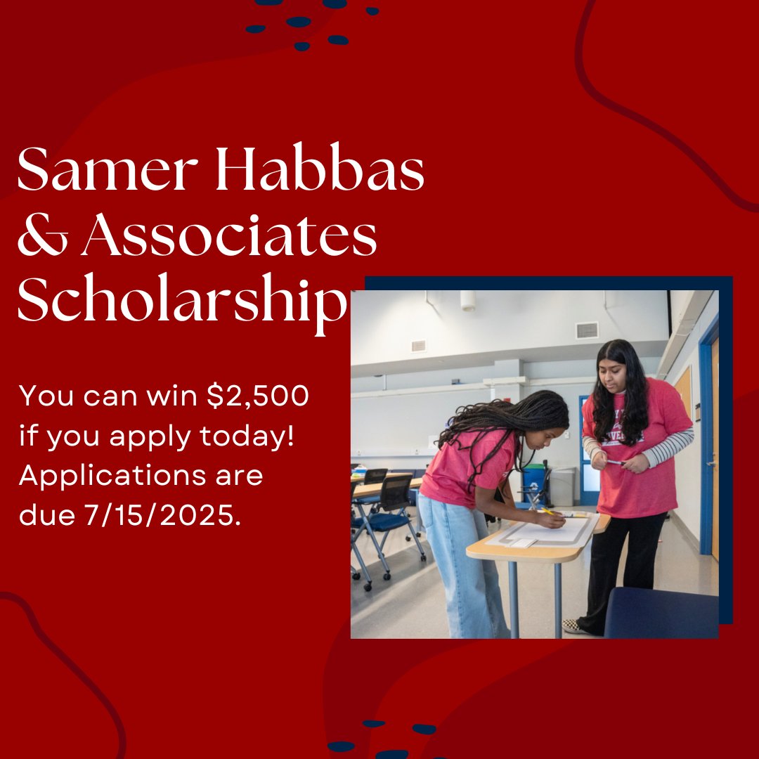 SBUFinancialAid's tweet photo. The Law Office of Samer Habbas &amp; Associates believe everyone deserves the chance to obtain an education. That’s why they created an opportunity for all students to win a $2,500 scholarship. Applications are due 7/15/2025. Apply today on Scholarship Universe! https://t.co/NGvZLO91w7