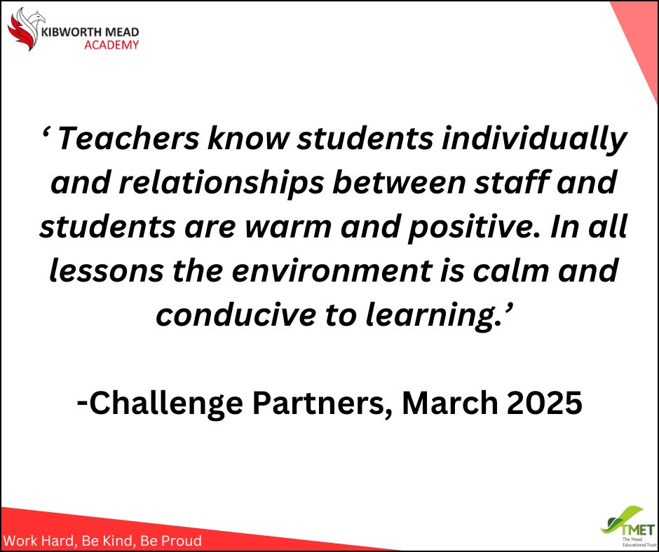 Our latest Challenge Partners report is just out.  We are really proud of the wonderful feedback. Check out the full report here 👇
kibworth-tmet.uk/our-academy/ac…