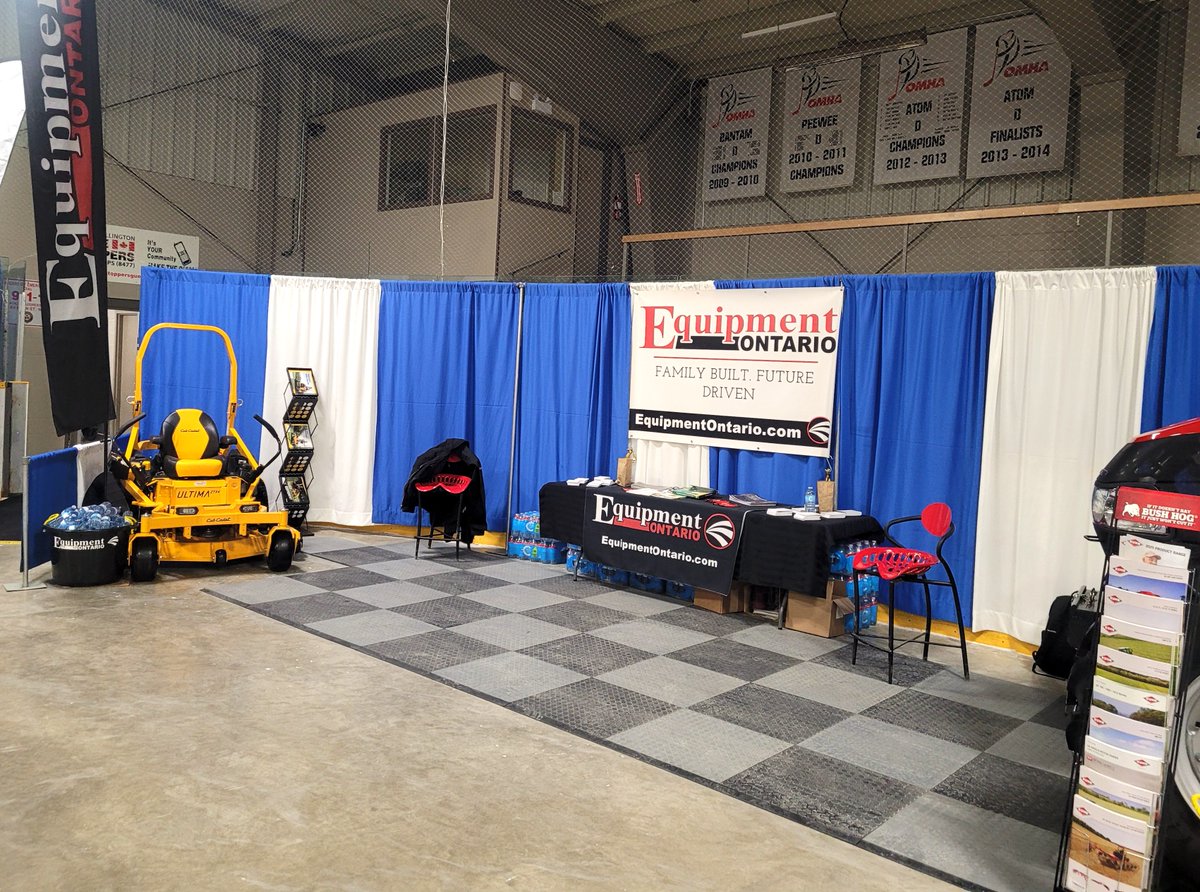 EquipmentOnt's tweet photo. We are underway at the 41st annual Kinsmen Club of Drayton Farm Show! 

Will you be joining us? Let us know in the comments!

We will be here today from 11 AM - 10 PM and tomorrow (April 10) from 11 AM - 9 PM.  

 #DraytonFarmShow #farmshow2025 https://t.co/Pf6SjUnvVq