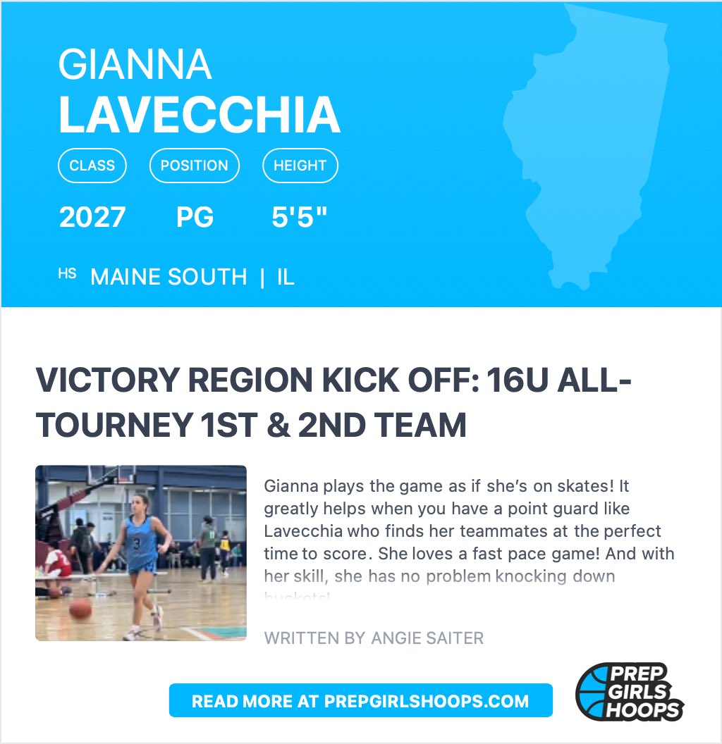 Gianna LaVecchia (@glavecchia1) on Twitter photo Thank you <a href="/angie_saiter/">Angie Saiter</a> !! Was such a fun tournament. <a href="/LadyLightningIL/">IL Lady Lightning</a> <a href="/MaineSouthGBB/">Maine South Girls' Basketball</a> Thank you <a href="/angie_saiter/">Angie Saiter</a> !! Was such a fun tournament. <a href="/LadyLightningIL/">IL Lady Lightning</a> <a href="/MaineSouthGBB/">Maine South Girls' Basketball</a>