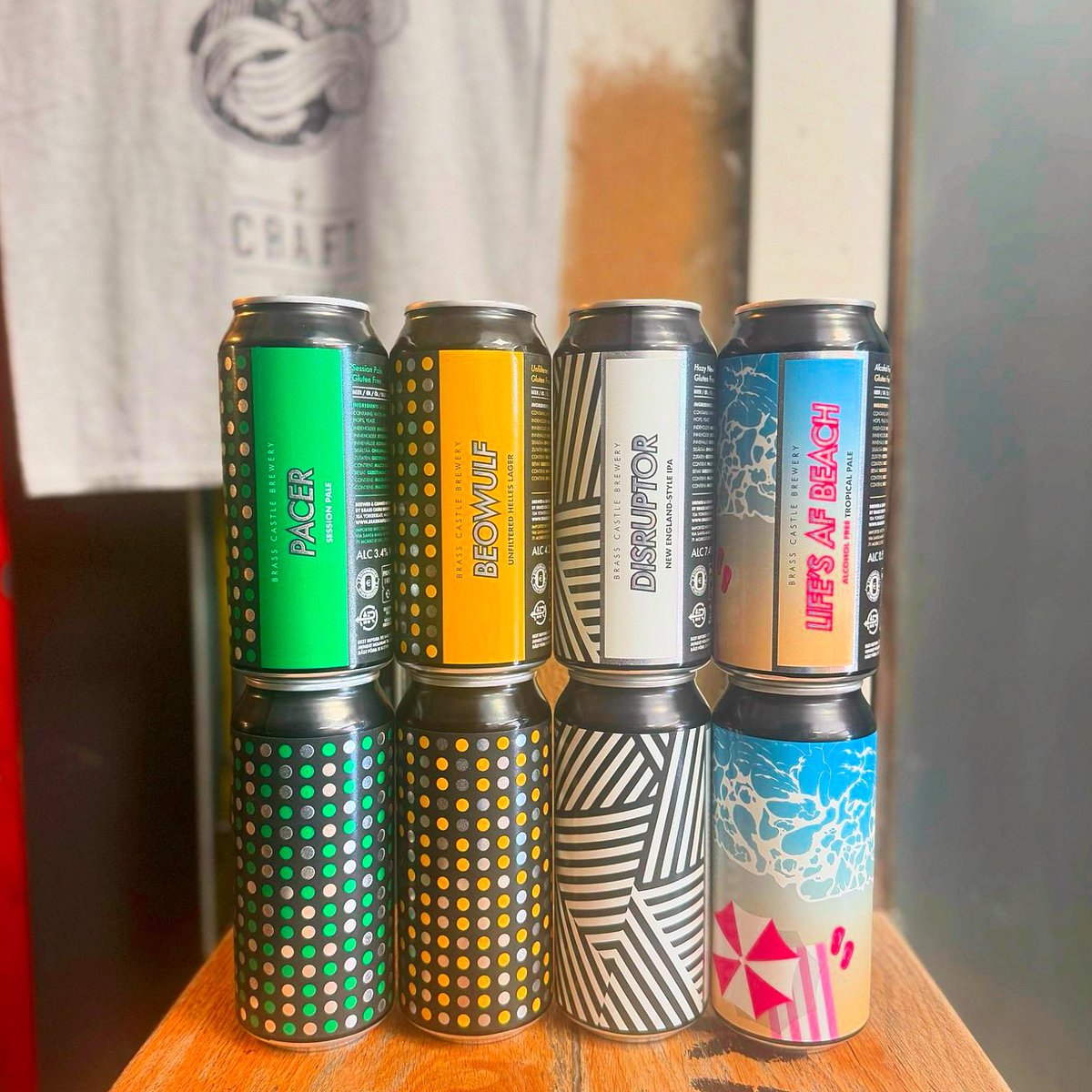 NEW #BrassCastle - always Vegan, always #GlutenFree 👌 We have ‘Pacer’ Session Pale, ‘Beowulf’ Unfiltered Helles ‘Disruptor’ #NEIPA 🤤 AND ‘Life’s AF Beach’ Non Alc Tropical Pale 🌴🍺 #Craft #Tooting #Craftbeer #Bar &amp; #BottleShop open late! #TootingBroadway #beer #beers