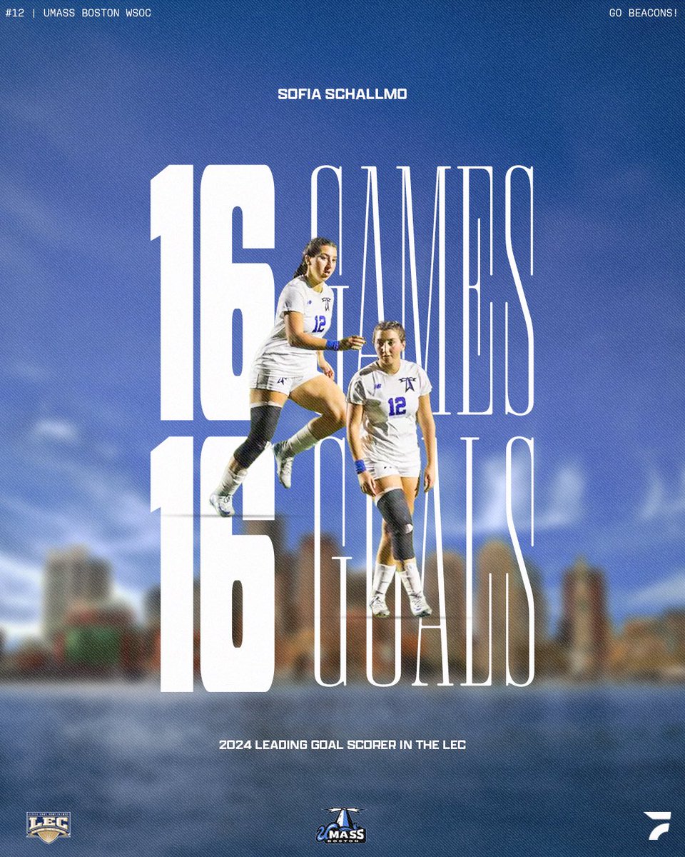 FloCollege | Soccer (@flofc_) on Twitter photo The freshman who took the LEC by storm!! 🔥⚽️
UMass Boston freshman, Sofia Schallmo, scored 16 goals in 16 appearances in her first season with the Beacons, and was the leading scorer in the entire Little East Conference 👏
#LECFC | <a href="/LittleEastConf/">Little East Conference</a> | <a href="/UMassBeacons/">UMassBostonAthletics</a> The freshman who took the LEC by storm!! 🔥⚽️
UMass Boston freshman, Sofia Schallmo, scored 16 goals in 16 appearances in her first season with the Beacons, and was the leading scorer in the entire Little East Conference 👏
#LECFC | <a href="/LittleEastConf/">Little East Conference</a> | <a href="/UMassBeacons/">UMassBostonAthletics</a>