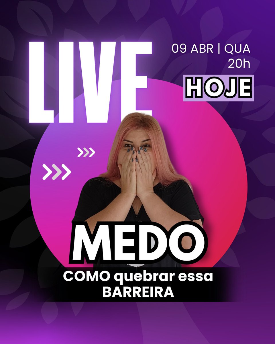 denisecarceroni's tweet photo. Procurando bem, todo mundo tem... 😨

Vou conversar sobre como fazer para quebrar a barreira do medo e tomar decisões com mais segurança, para realizar sonhos e alcançar objetivos.

🗓Quando: HOJE - 09 de ABRIL | 20h
📌Onde: Perfil do Instagram @denisecarceroni 

Te espero por lá https://t.co/BQdpeS9aF1
