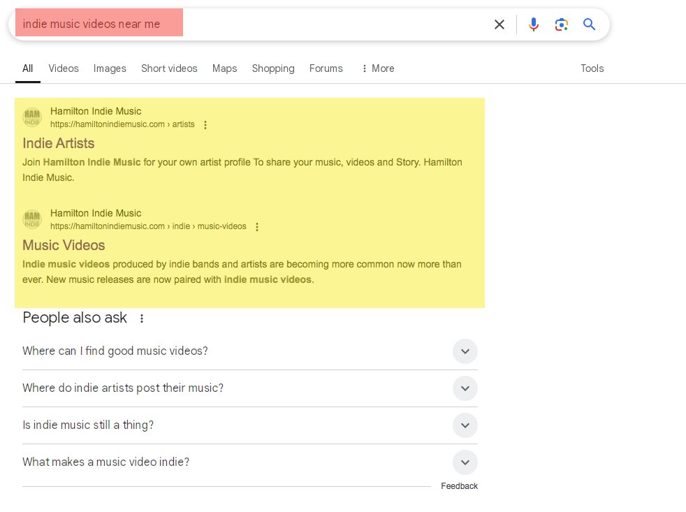 hamiltonIndie's tweet photo. Besides being free, are you looking for a good reason to join Hamilton Indie Music to share your latest music video? 

These search results could help artists realize the power of a Video Profile on Hamilton Indie Music. https://t.co/muF4iEb4Ki
