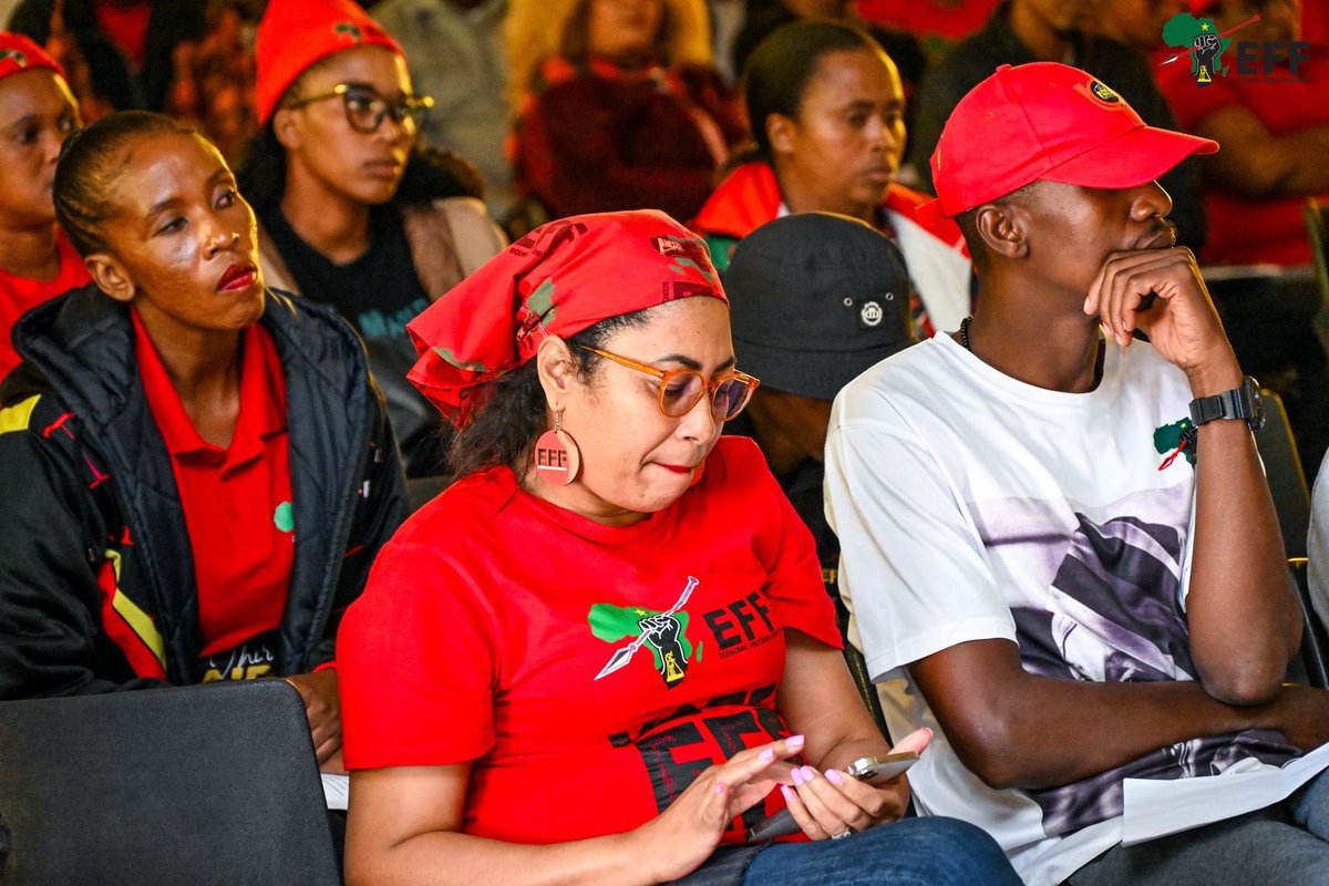 EFF_FreeState's tweet photo. ♦️IN PICTURES♦️

EFF Convenor of deployees Commisar @HhMkhaliphi, the National Organiser Commissar @Mampuru_Mampuru and CCT member Commissar @DrThembekwayo at the extended PCT meeting earlier today in Brandfort Masilonyana.

The meeting took progress reports from branches on the work done ahead of the EFF Freedom Day Rally on the 27th of April 2025.

#YearOfThePicketLines