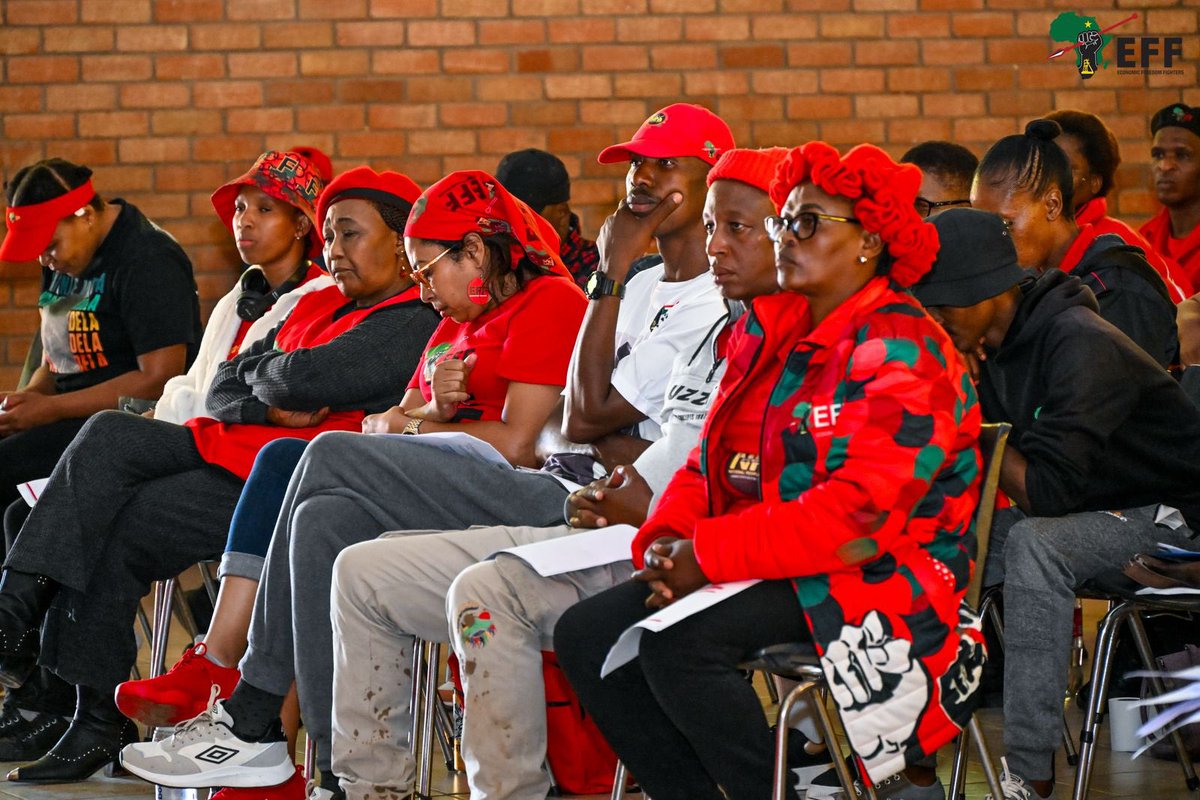 EFF_FreeState's tweet photo. ♦️IN PICTURES♦️

EFF Convenor of deployees Commisar @HhMkhaliphi, the National Organiser Commissar @Mampuru_Mampuru and CCT member Commissar @DrThembekwayo at the extended PCT meeting earlier today in Brandfort Masilonyana.

The meeting took progress reports from branches on the work done ahead of the EFF Freedom Day Rally on the 27th of April 2025.

#YearOfThePicketLines
