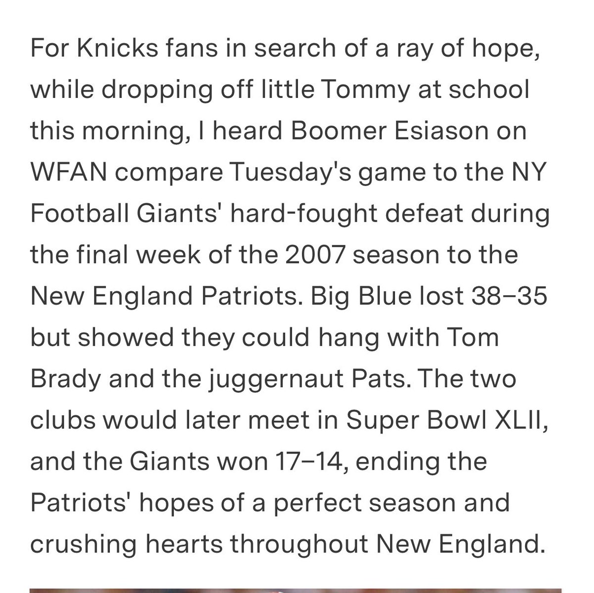 TommyBeer's tweet photo. good sign for the Knicks? https://t.co/gVmRoG8D5z