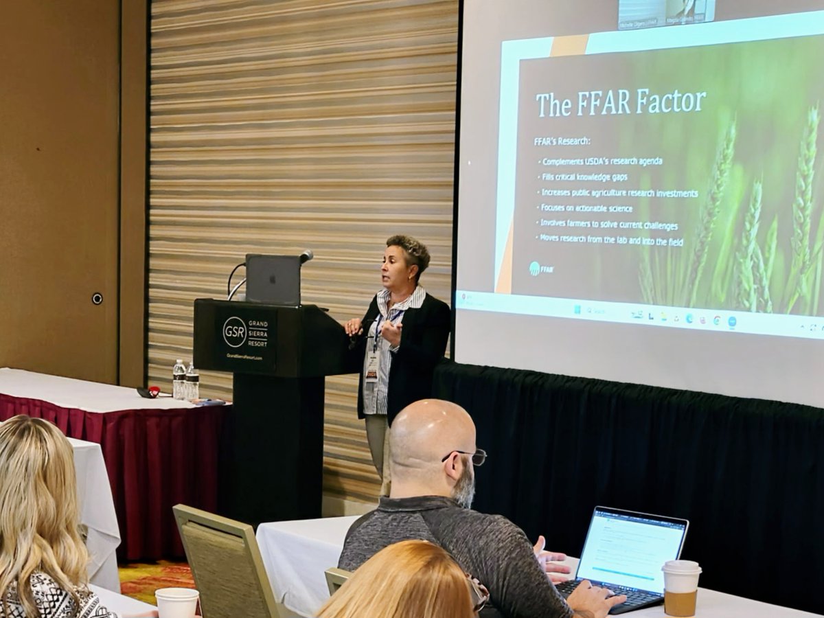 Foundation for Food & Agriculture Research (FFAR) (@foundationfar) on Twitter photo Last week <a href="/FoundationFAR/">Foundation for Food & Agriculture Research (FFAR)</a> Director of Grants Management Magda Galindo & Communications Officer Michelle Olgers presented “From Pre-Application to Final Report: ‘Stacking the Deck’ for a FFAR Grant” at the annual National Extension and Research Administrative Officers Conference Last week <a href="/FoundationFAR/">Foundation for Food & Agriculture Research (FFAR)</a> Director of Grants Management Magda Galindo & Communications Officer Michelle Olgers presented “From Pre-Application to Final Report: ‘Stacking the Deck’ for a FFAR Grant” at the annual National Extension and Research Administrative Officers Conference