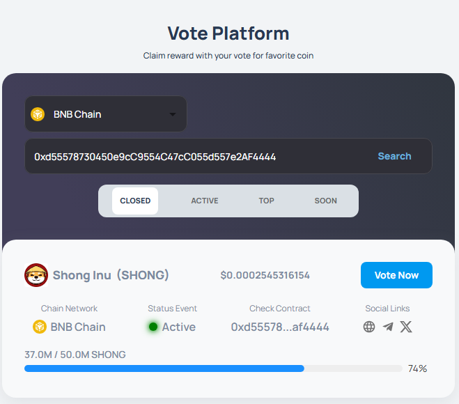 tyrasuref's tweet photo. 🗳Vote for Shong Inu on https://t.co/dM8btjIsNz
👉https://t.co/Aq00jqW992
🎯Take a part of 75M Tokens🎯
💥 $SHONG 💸
 #ShongInu #UHEET #crypto #Airdrop #SHONG https://t.co/pzy60pNESR
