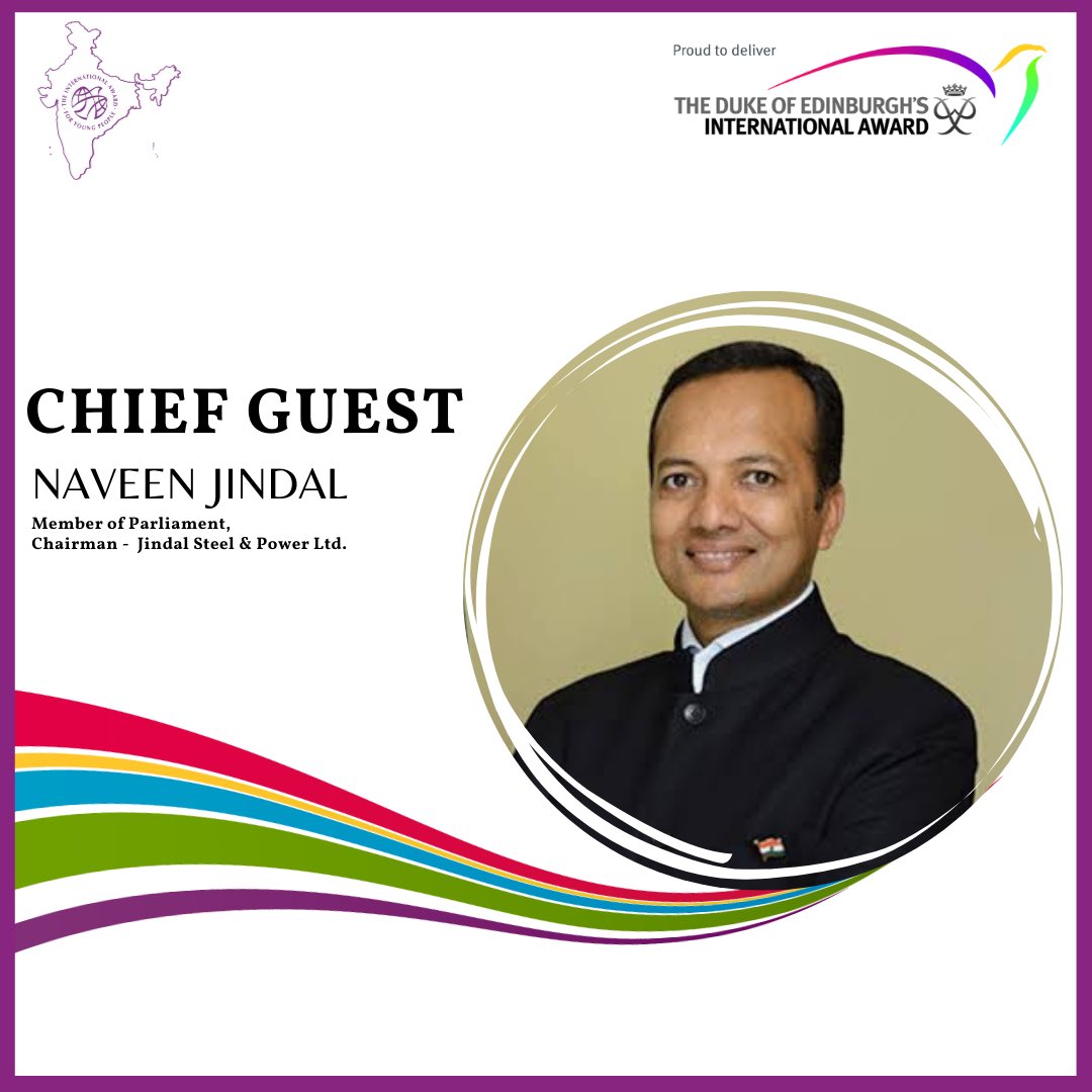 Honoured to welcome our Chief Guest for the 2025 Gold Award Ceremony🎉
Mr. Naveen Jindal - Member of Parliament &amp; Chairman, Jindal Steel &amp; Power Ltd.✨

An inspiring leader gracing an event that celebrates youth achievement and excellence! See you all tomorrow💫

#GAC2025