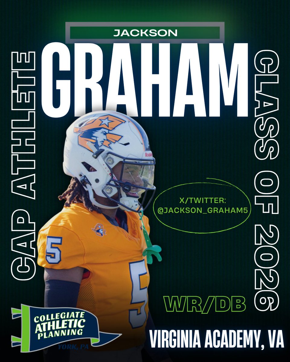 Coaches check out <a href="/Jackson_Graham5/">Jackson Graham</a> WR/DB at Virginia Academy, VA #OneGoal 

hudl.com/video/3/114433…

<a href="/AFL_YorkPA/">AFL York PA</a>