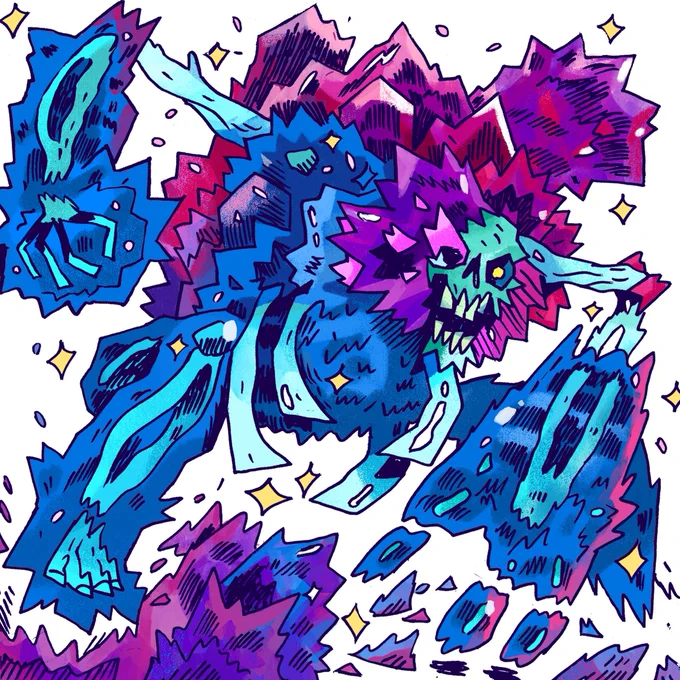 3 iterations of the same kaiju 
