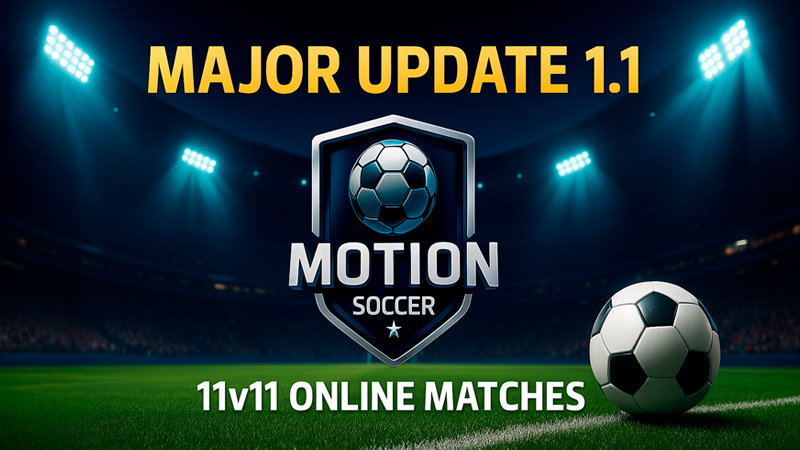 #MotionSoccer drops its biggest update yet with full 11v11 online matches. #VR #football just leveled up! meta.com/experiences/mo…