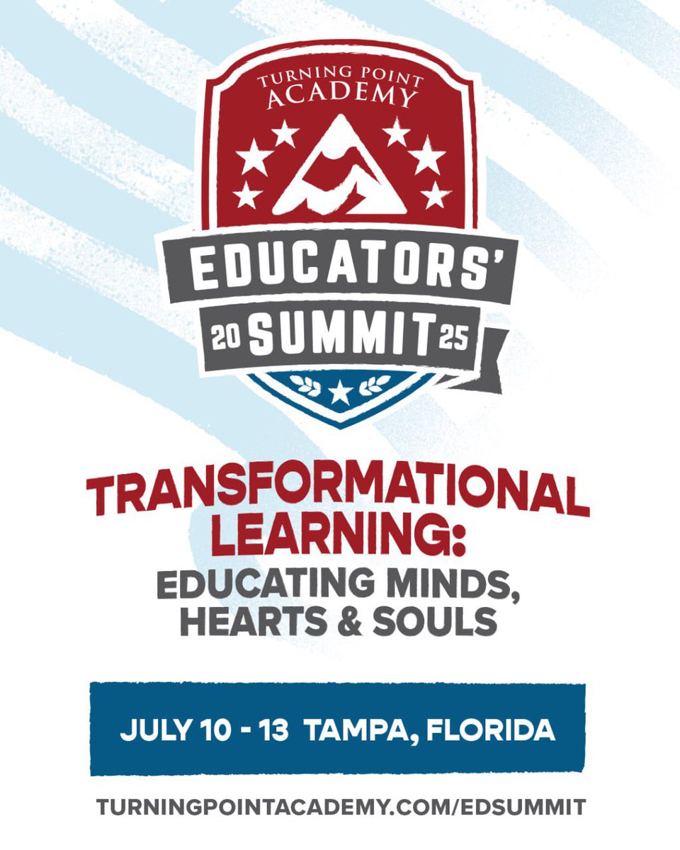 🚨ATTN: Educators, Administrators, &amp; Parents! 🚨  

🗓 Mark your calendar: The 2025 Educators’ Summit is coming to Tampa, FL on July 10–13!