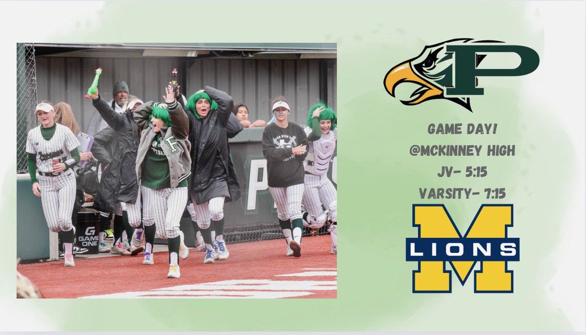 Prosper Softball (@phsfastpitch) on Twitter photo Let’s go…it’s GAME DAY!! Join us at McKinney high tonight as we take on the Lions.🦅🏴☠️🥎 #dwp <a href="/PISD_Athletics/">ProsperISDAthletics</a> <a href="/ProsperHS/">Prosper High School</a>
⏰ 5:15 JV 7:15 Varsity
🆚 McKinney
📍 1400 Wilson Creek Pkwy
McKinney, TX 75069 Let’s go…it’s GAME DAY!! Join us at McKinney high tonight as we take on the Lions.🦅🏴☠️🥎 #dwp <a href="/PISD_Athletics/">ProsperISDAthletics</a> <a href="/ProsperHS/">Prosper High School</a>
⏰ 5:15 JV 7:15 Varsity
🆚 McKinney
📍 1400 Wilson Creek Pkwy
McKinney, TX 75069