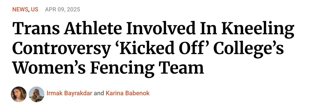 Male fencer no longer on women's team at Wagner College.