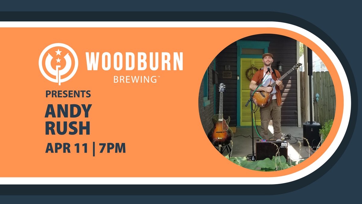 Andy Rush returns to Woodburn Brewing on Friday! Start your weekend off with a cold one and some tunes!