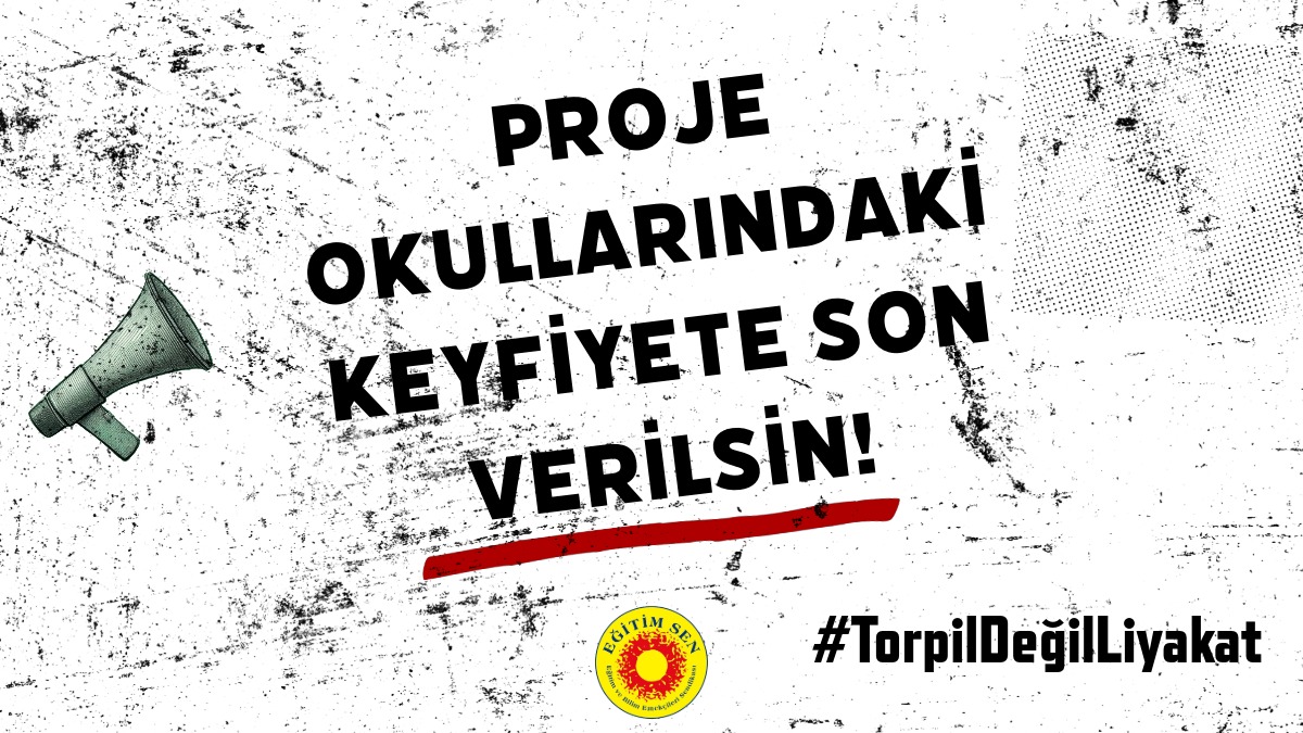 ✔️Proje okulları atamalarında liyakat esas alınsın!
✔️Siyasal kadrolaşma uygulamaları ile keyfi uygulamalara son verilsin!
#TorpilDeğilLiyakat