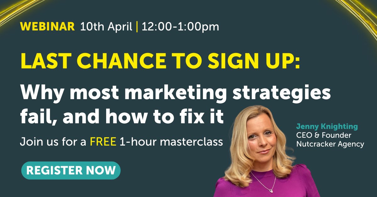 ICYMI: Tomorrow, we’re running a free #webinar on:

- How to know if your marketing is actually strategic
- The biggest gaps killing your performance
- A framework to fix it

If you aren’t seeing results, this session is for you.

Sign up: events.teams.microsoft.com/event/d40bc71d…