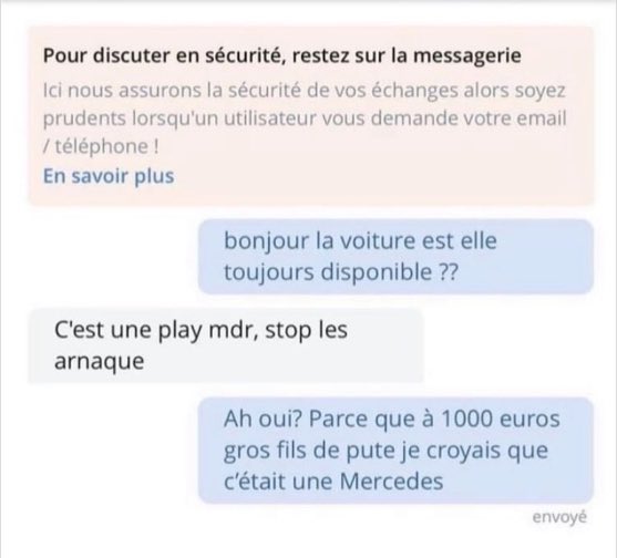 Aarrde's tweet photo. [THREAD]
Les conversations Le Bon Coin les plus drôles https://t.co/F9m9fvFsnY