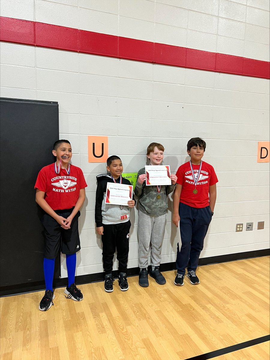Congratulations to our 4th and 5th Grade Math Wings students! Our 4th &amp; 5th grade each had 2 teams that competed yesterday and qualified for the district competition next week!