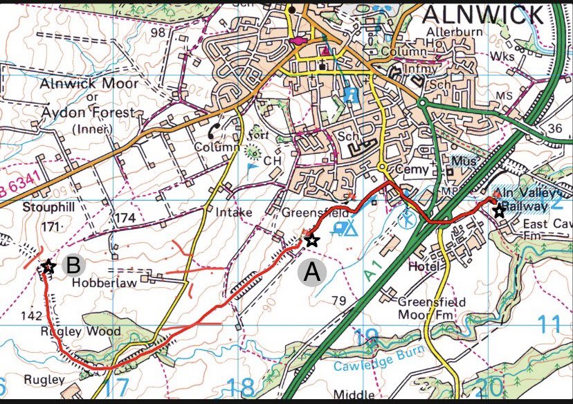 BorderlineGWay's tweet photo. Borderline Greenway : 
 Phase 1 - from A to B.
A) Greensfield
What3Words :
///squeaking.golden.published
 <to>
B) Halfcrown Well.
The limit of our Leased land and boundary with Freemen land.
What3Words :
///earphones.edgy.power

Total Distance:
2870m / almost 2mile linear trail. https://t.co/6hf1nSY1zE