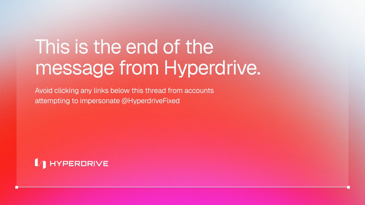 Hyperdrive tweet media