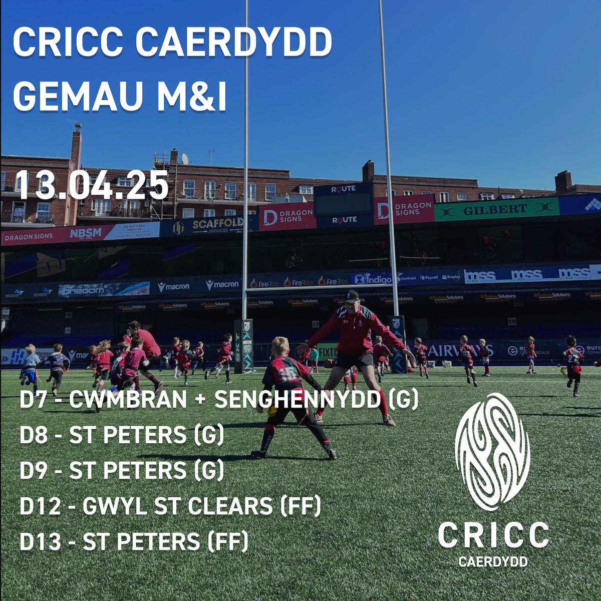 CRICC (@cricccaerdydd) on Twitter photo Rydym yn croesawu <a href="/StPetersMandJ/">St Peters RFC Minis & Juniors</a>, <a href="/cwmbranrfc/">Cwmbran RFC</a> a <a href="/saintsrugby_/">Senghenydd RFC 🏉</a> ac yn mynychu gŵyl <a href="/stclearsrfc_XV/">St Clears RFC 🐗</a> y penwythnos hwn
We're welcoming <a href="/StPetersMandJ/">St Peters RFC Minis & Juniors</a>, <a href="/cwmbranrfc/">Cwmbran RFC</a> and <a href="/saintsrugby_/">Senghenydd RFC 🏉</a> and attending the <a href="/stclearsrfc_XV/">St Clears RFC 🐗</a> festival this weekend
#CRICC Rydym yn croesawu <a href="/StPetersMandJ/">St Peters RFC Minis & Juniors</a>, <a href="/cwmbranrfc/">Cwmbran RFC</a> a <a href="/saintsrugby_/">Senghenydd RFC 🏉</a> ac yn mynychu gŵyl <a href="/stclearsrfc_XV/">St Clears RFC 🐗</a> y penwythnos hwn
We're welcoming <a href="/StPetersMandJ/">St Peters RFC Minis & Juniors</a>, <a href="/cwmbranrfc/">Cwmbran RFC</a> and <a href="/saintsrugby_/">Senghenydd RFC 🏉</a> and attending the <a href="/stclearsrfc_XV/">St Clears RFC 🐗</a> festival this weekend
#CRICC