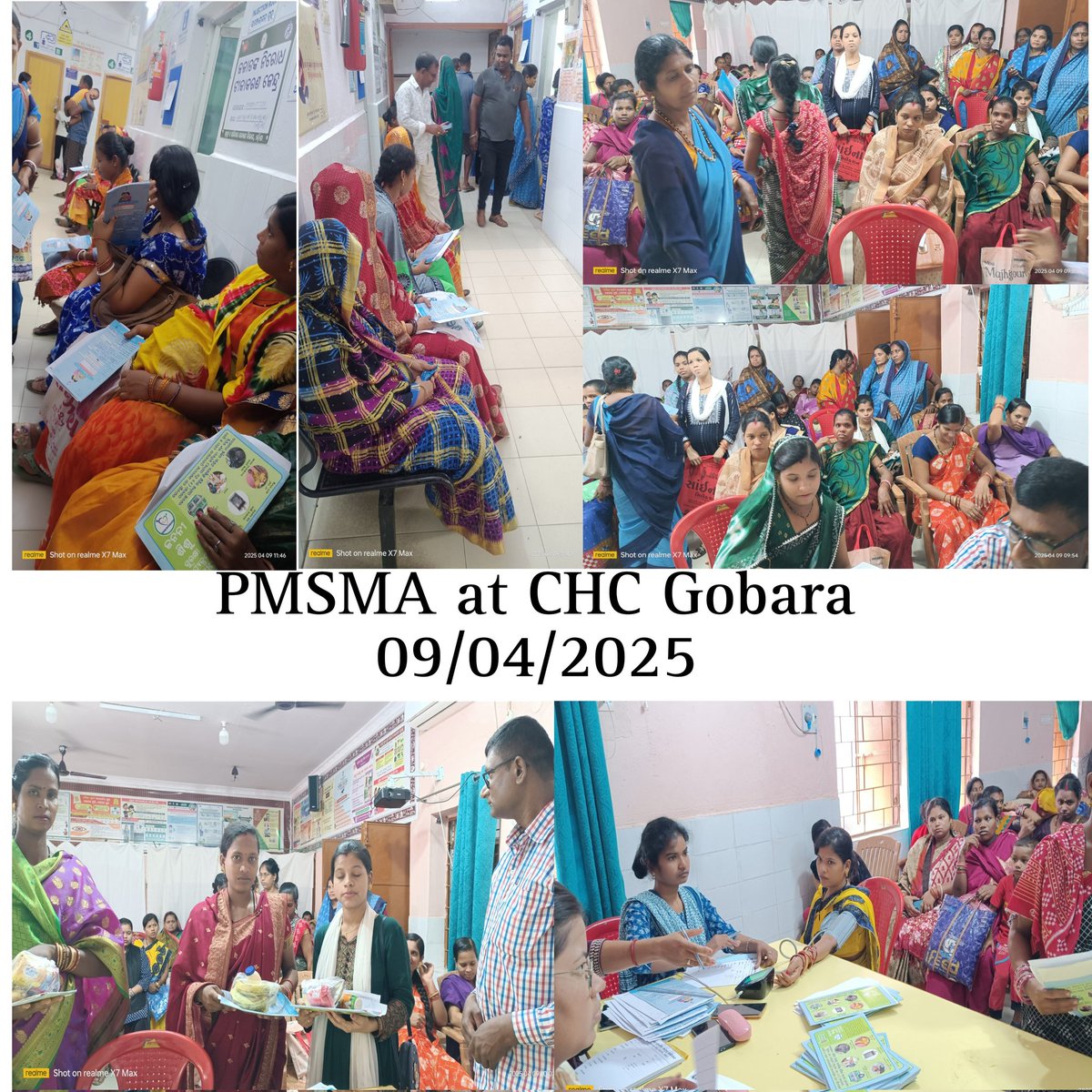 PMSMA (Pradhan Mantri Surakshit Matrutwa Abhiyan) at CHC Gobara &amp; at CHC Bellaguntha on 09/04/2025.