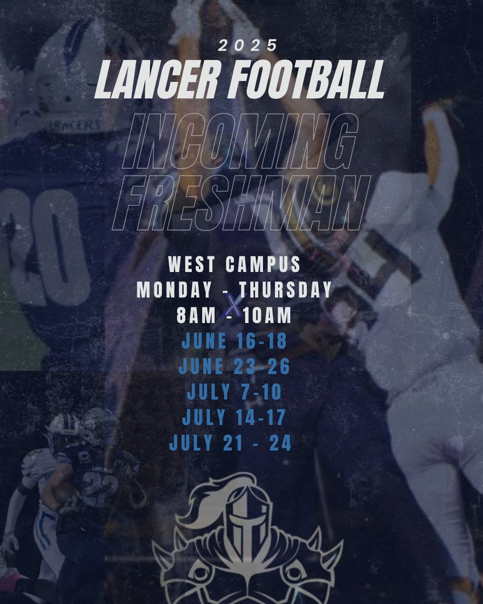 Can’t wait to get back on the field with this group, SAVE THE DATES for 2025 Lancer Football Camps - bookmark the LIVE CALENDAR  docs.google.com/spreadsheets/d…